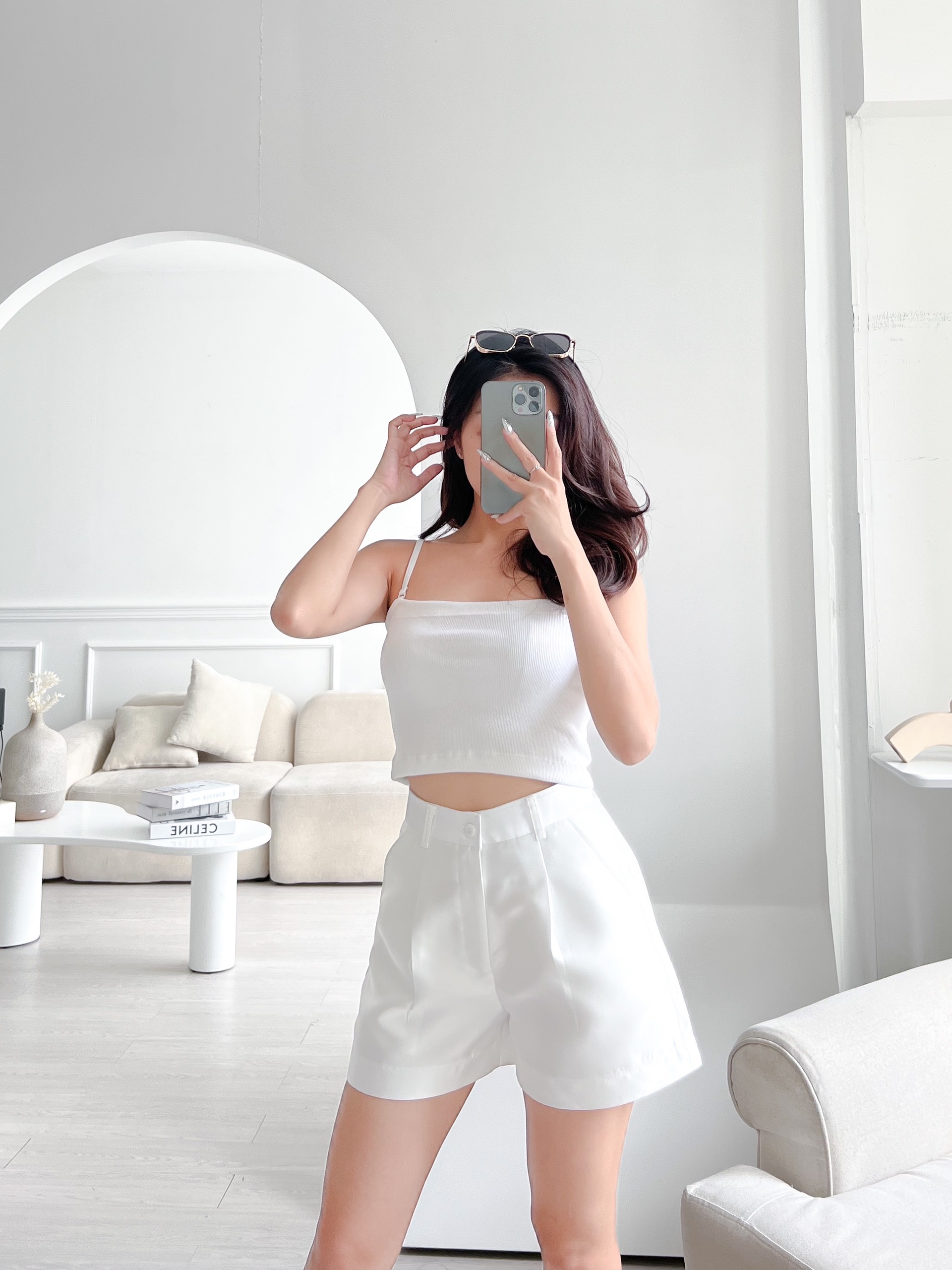 Áo thun croptop hai dây basic REVERCLOTHINGS Camisole Top