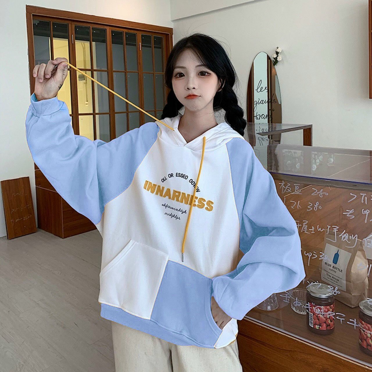Áo Khoác Nữ Hoodie nữ form rộng phủ mông 2 màu cực hot,chất vải nỉ siêu đẹp sang trọng 2020