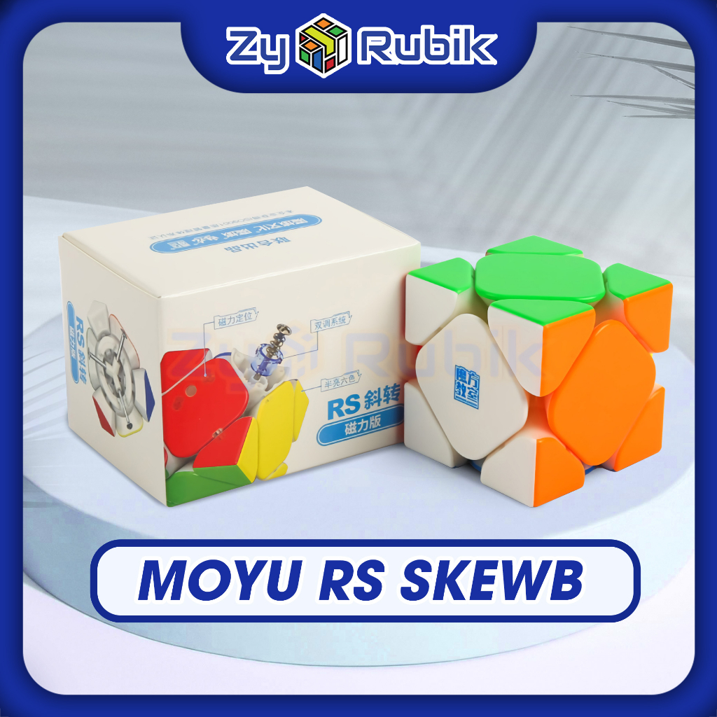 Rubik's Cube variant Moyu RS Skewb have magnets stickerless-Rubik's Cube magnet variations Moyu RS Skewb-zyo Rubik's Cube