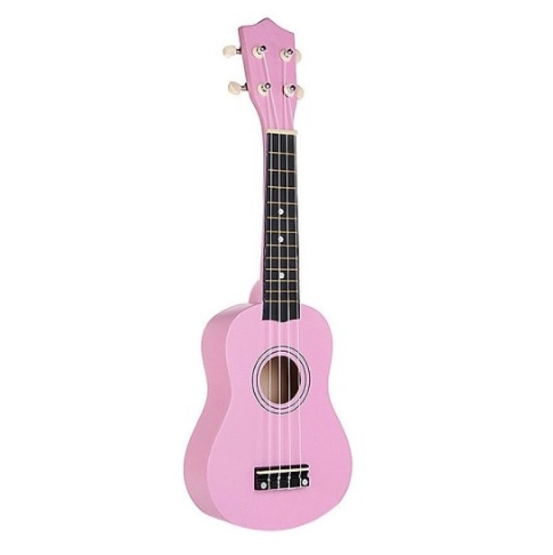 Combo Đàn Ukulele Soprano Màu Trơn WOIM 33A15-Hn (Hồng Nhạt) + Bao Đàn