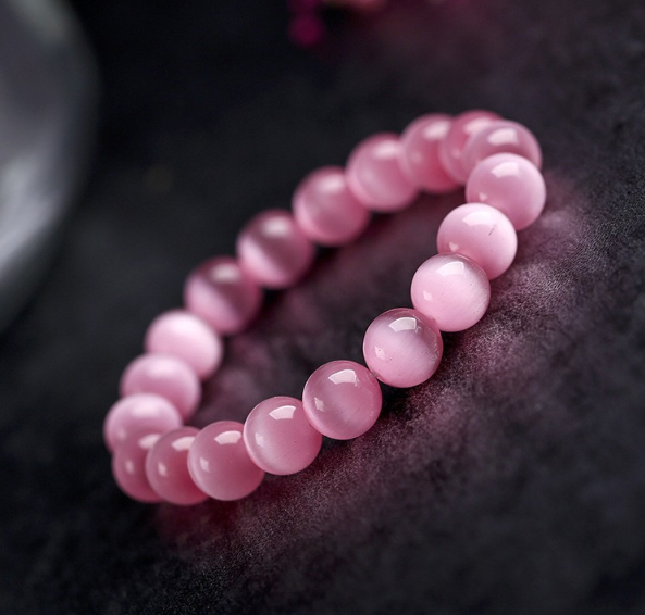 [HCM]Chuỗi Hạt Phong Thủy Đeo May Mắn Cho Người Mệnh Hỏa và Thổ Cực Đẹp (10ly - Hồng)