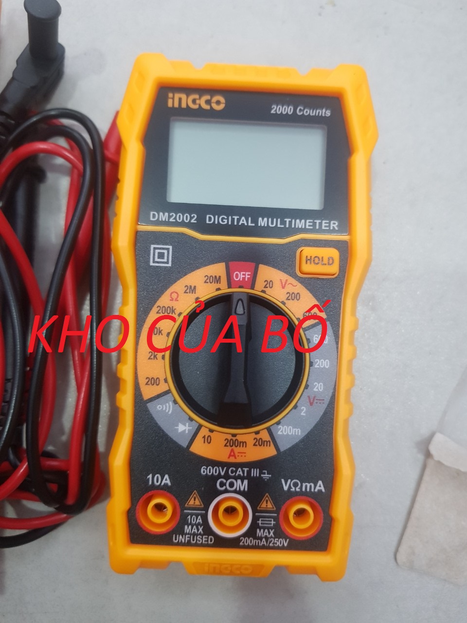 Đồng hồ đo điện vạn năng (2000 số đếm) ingco DM2002