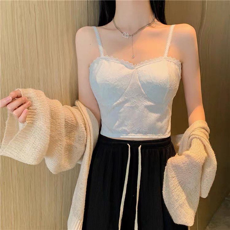 M13. Áo bra ren nữ sang chảnh, áo bra có mút ngực dáng 2 dây croptop