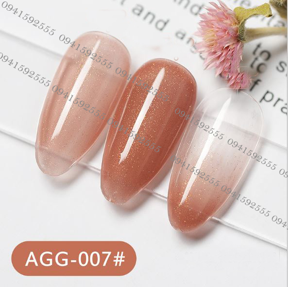 Sơn gel AS NHŨ THẠCH MỚI mã AGG 9 chai đỏ nhọn 15ml siêu HOT siêu xịn