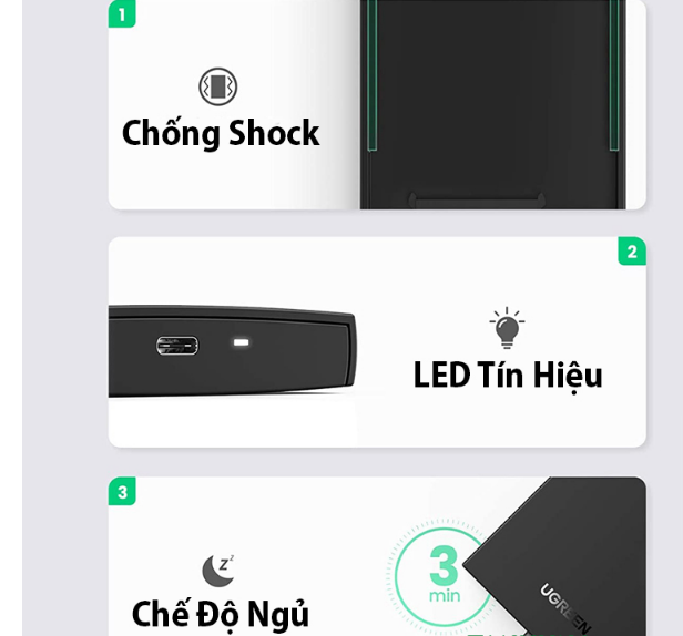 Hộp Đựng Ổ Cứng 2.5 inch USB Type-C Ugreen 80556 (hỗ trợ SSD/HDD lên đến 10TB)