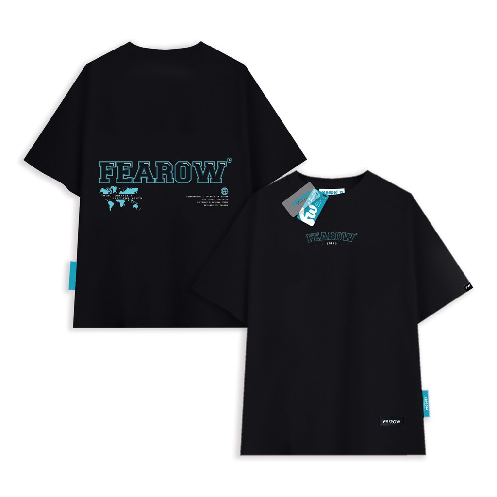 mộc [Mã FAMARAL2 giảm 10K đơn 50K] Áo thun Fearow Basic 90s Tee Đen - FW119