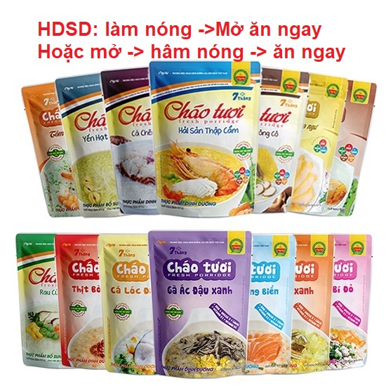Cháo Tươi Cây Thị ăn liền đủ vị cho Bé từ 7 Tháng