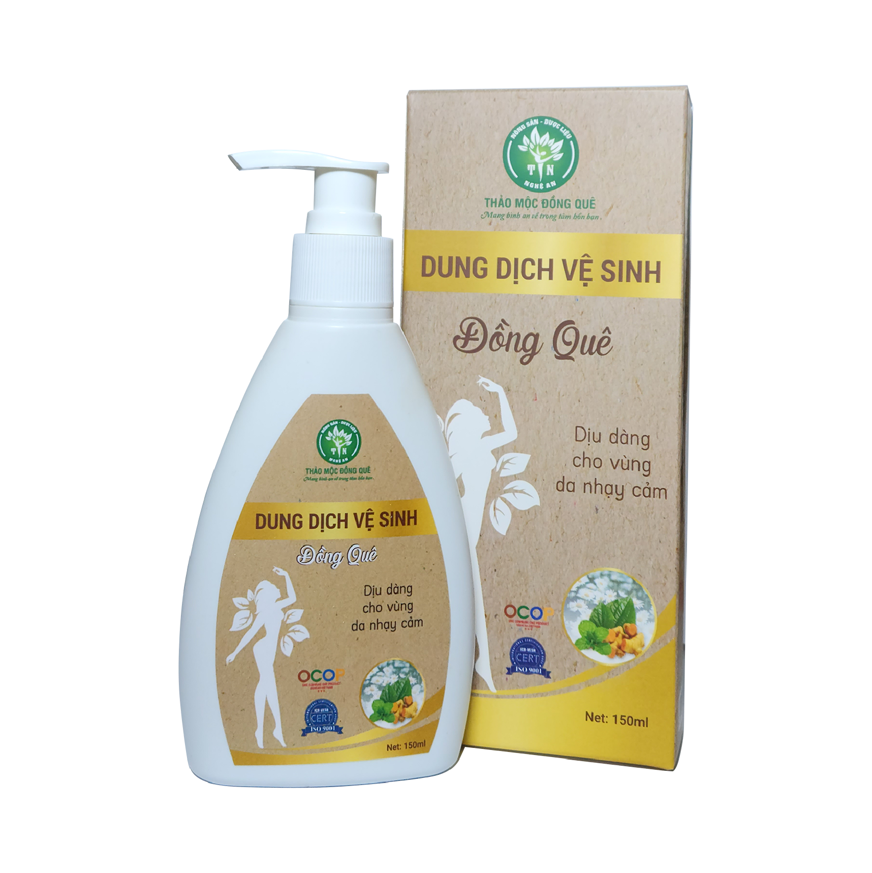Dung dịch vệ sinh phụ nữ trầu không Thảo mộc Đồng Quê - 200ML