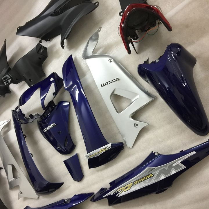 Dàn áo xe Wave RS màu XANH TÍM [ KÈM TEM ] chất lượng ,giá cực tốt Wave S100 , DÀN ÁO XE MÁY