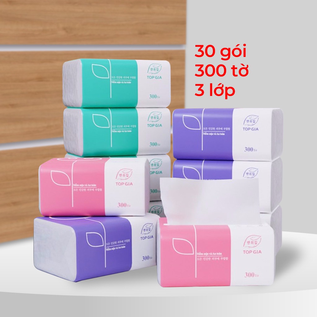 Thùng 30 gói giấy ăn cao cấp TOP GIA