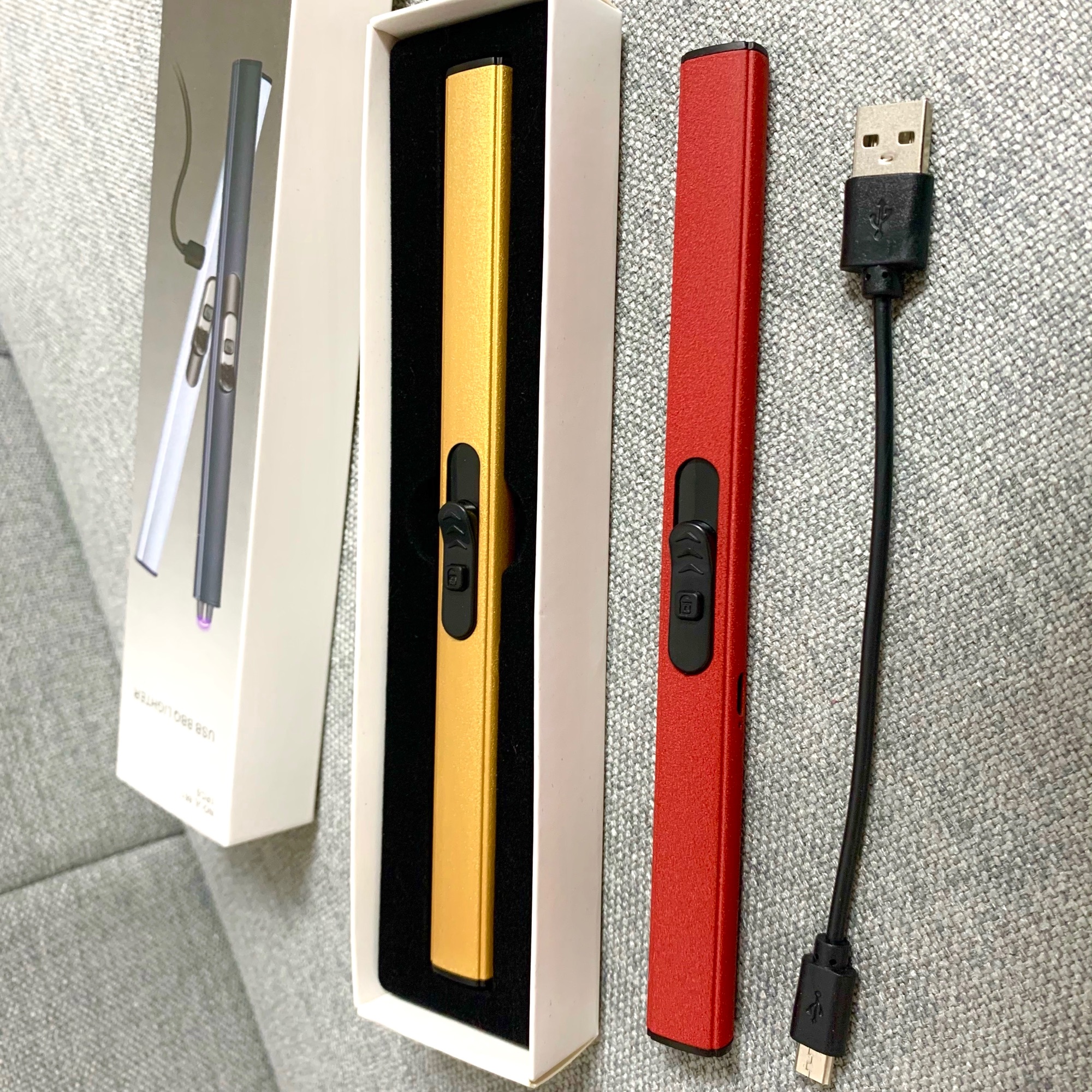Bật lửa điện đốt nến thơm sạc USB tiện lợi, an toàn