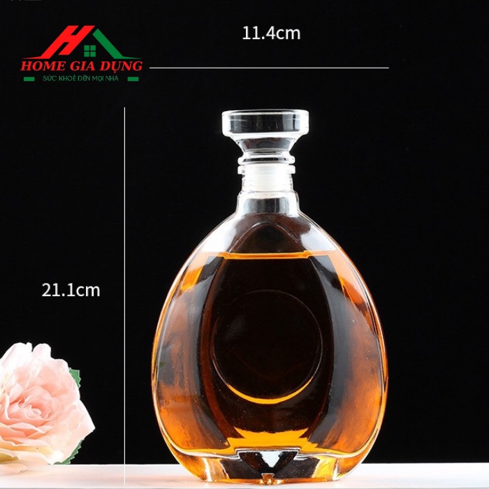 Vỏ chai thủy tinh đựng lục giác 500ml cao cấp