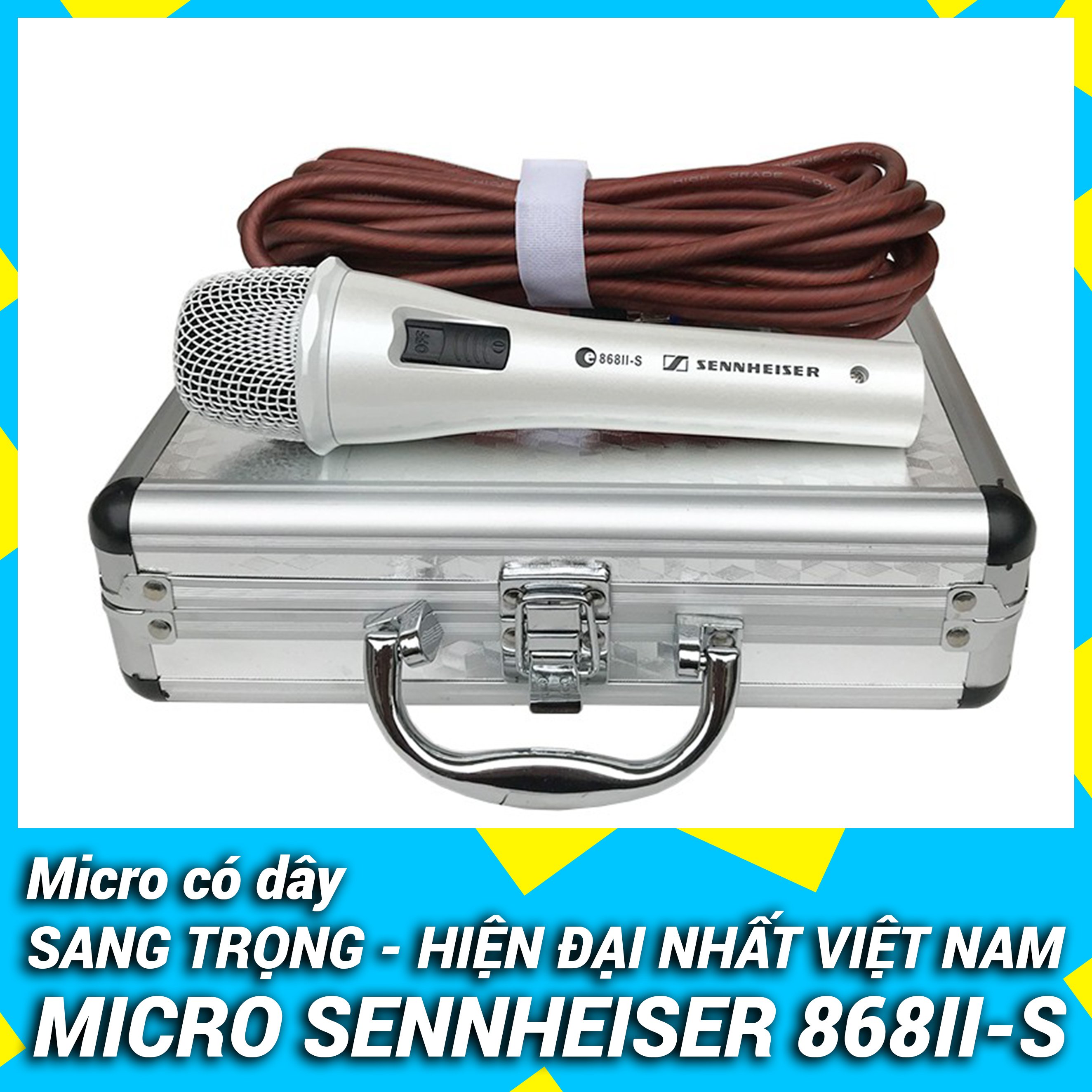 Micro karaoke gia đình sennheiser 868 ii - s hàng nhập khẩu tiếng ca trong trẻo công nghệ chống hú cao micro bắt âm tốt siêu nhạy bảo hành 12 tháng