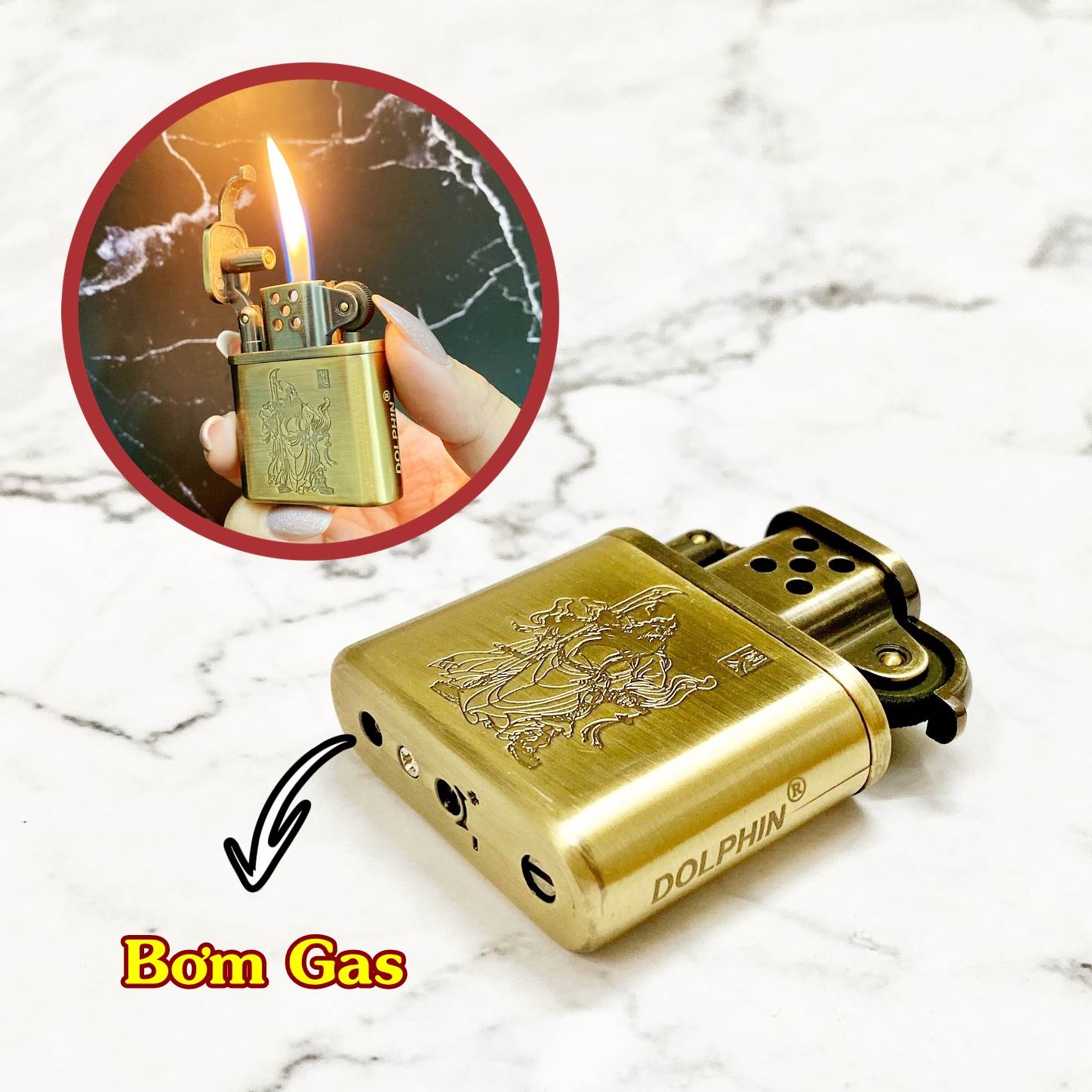 BẬT LỬA DOLPHIN CỐI GAS ĐÁ HÌNH QUAN CÔNG - (XÀI GAS)