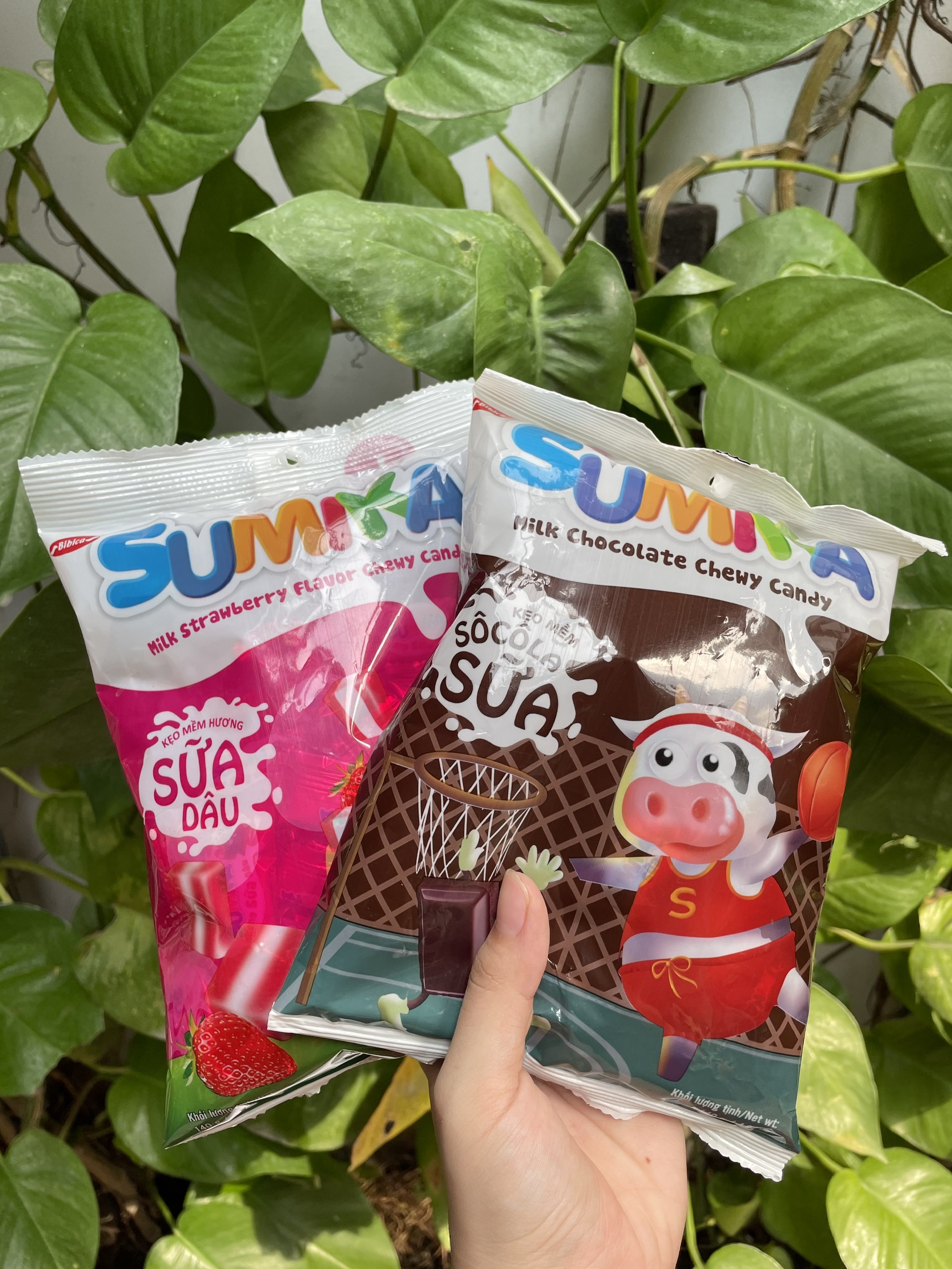 Kẹo Mềm Hương Sữa Sôcôla Chocolate Sumika Bibica (Gói 140g)