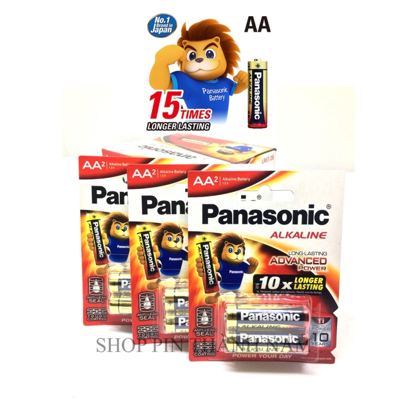 Hộp 12 đôi pin AA Panasonic alkaline loại tốt sản xuất tại Thái Lan