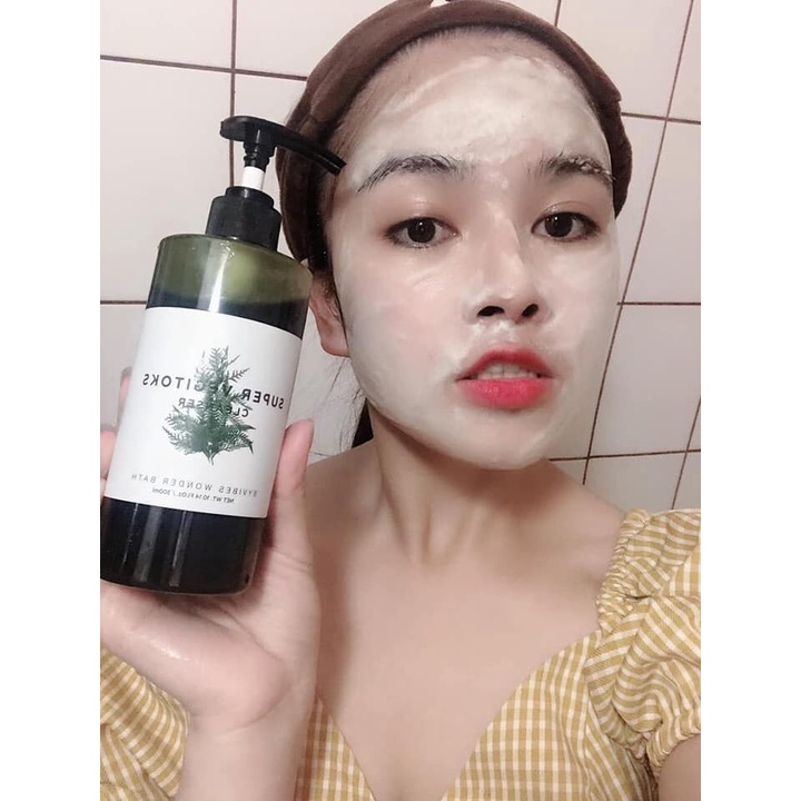 Sữa Rửa Mặt Rau Củ Thải Độc Wonder Bath Super Vegitoks Cleanser 300ML Hàn Quốc