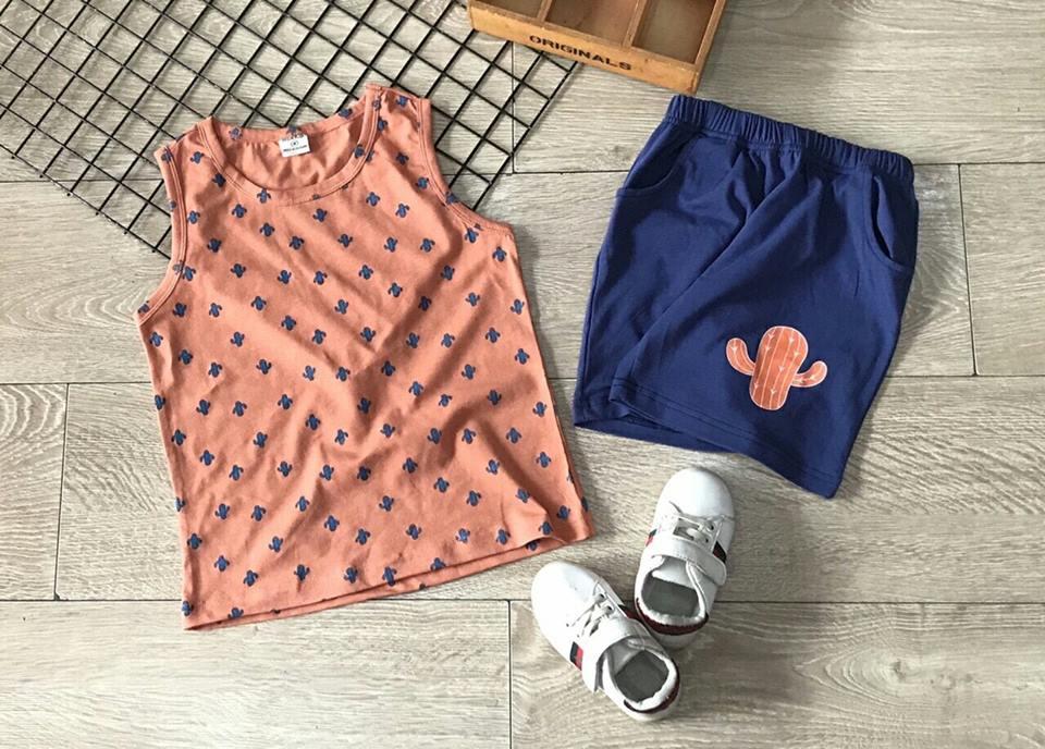 Bộ COTTON 4 CHIỀU SIZE ĐẠI CHO BÉ TRAI 20-38kg