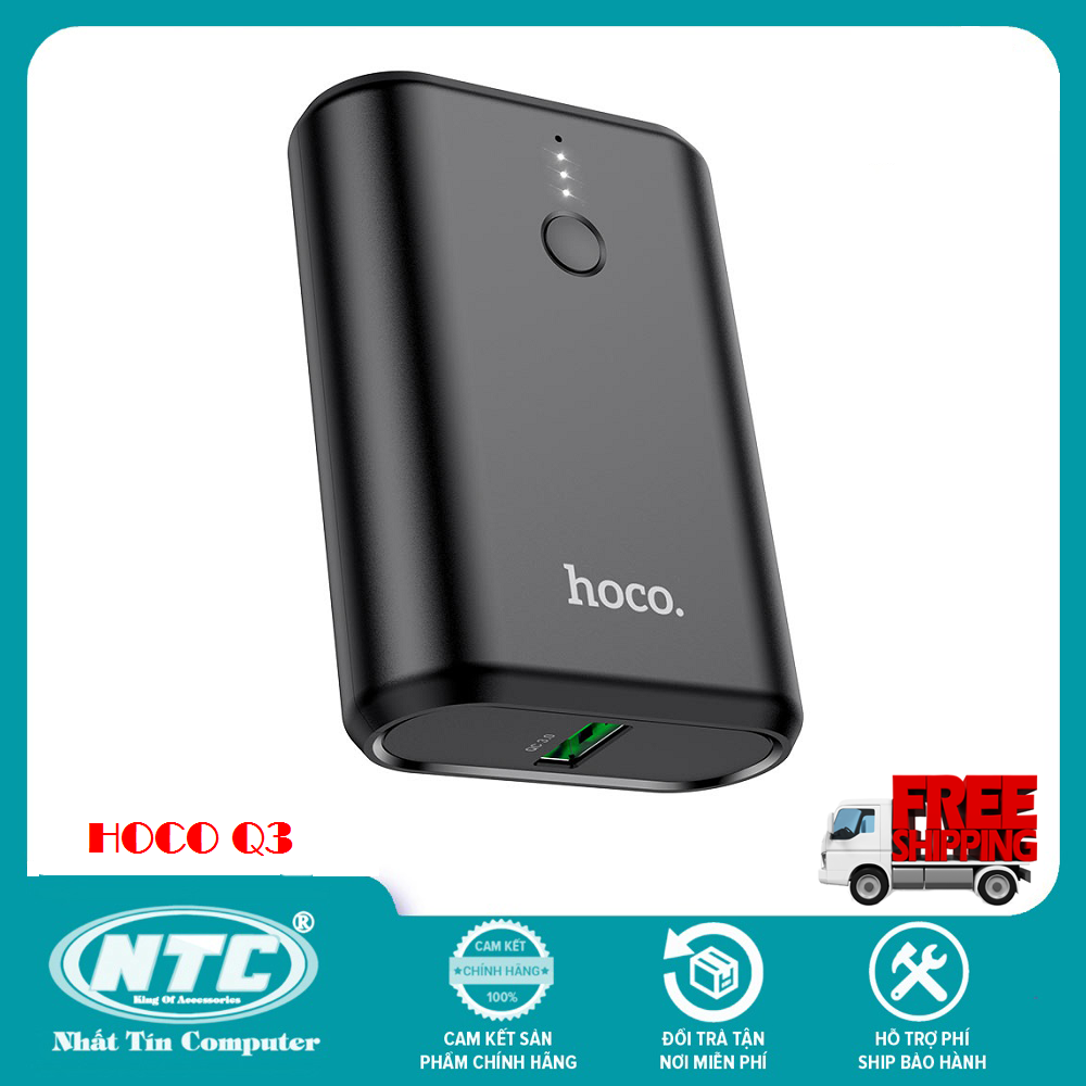 Pin sạc dự phòng Hoco J63 10000mAh lõi Li-polymer, hỗ trợ QC3.0 và PD18W Type-C - Hãng phân phối chính thức
