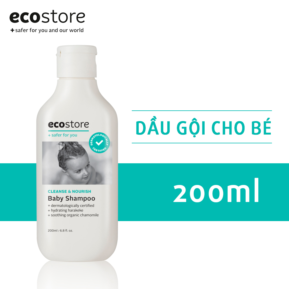 Dầu gội cho bé gốc thực vật Ecostore 200ml dùng được cho bé từ 0 tháng tuổi