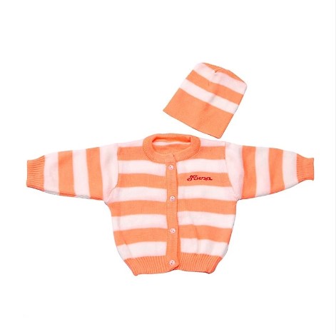 Combo 3 bộ áo len cho bé (gồm 3 áo +3 nón) dành cho bé sơ sinh đến dưới 7kg