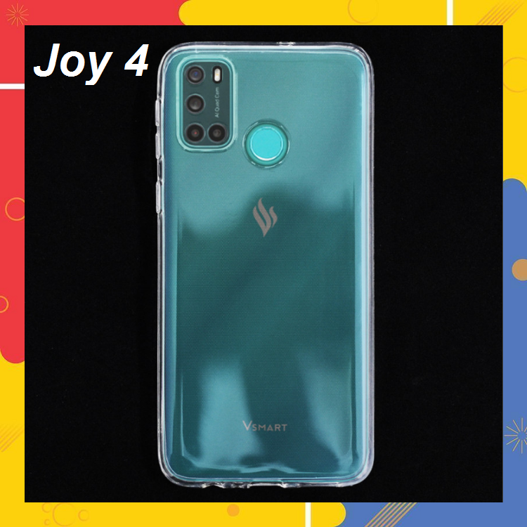 Ốp dẻo silicon Vsmart Joy 4 trong suốt có gờ bảo vệ camera