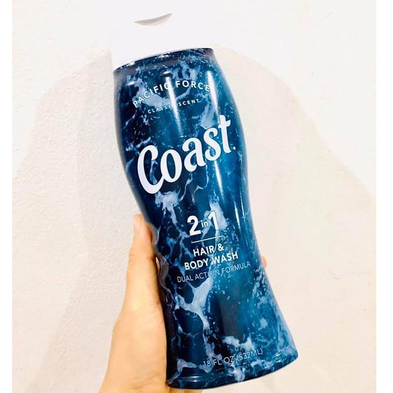 (Hàng Mỹ)Sữa tắm gội Coast mẫu mới 532ml