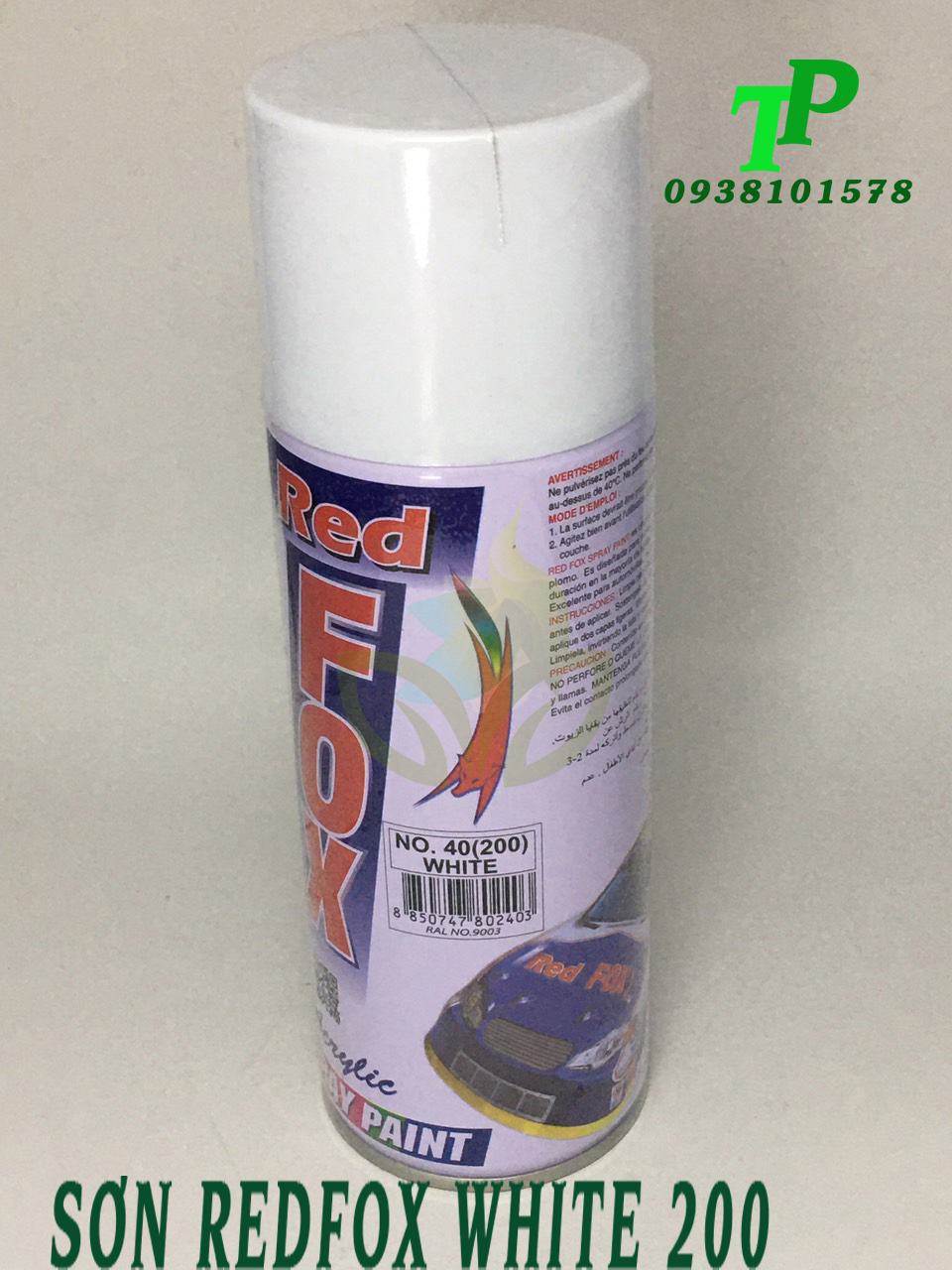 Sơn Xịt REDFOX Trắng Bóng 200 Sơn Máy Lạnh NO 40 White 200