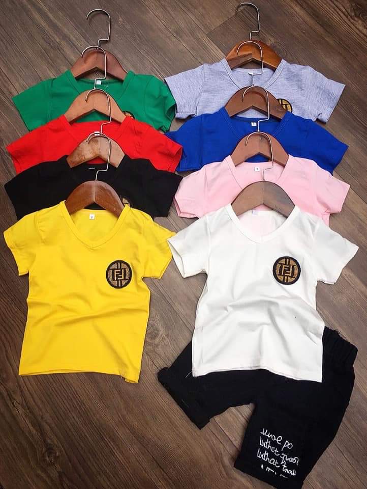 SALE Áo phông cổ tim 100% cotton cho bé