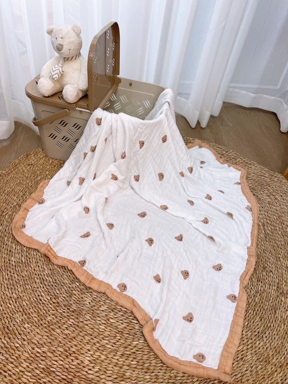 Chăn xô sợi tre Aden 6 lớp cho bé (nhiều họa tiết)