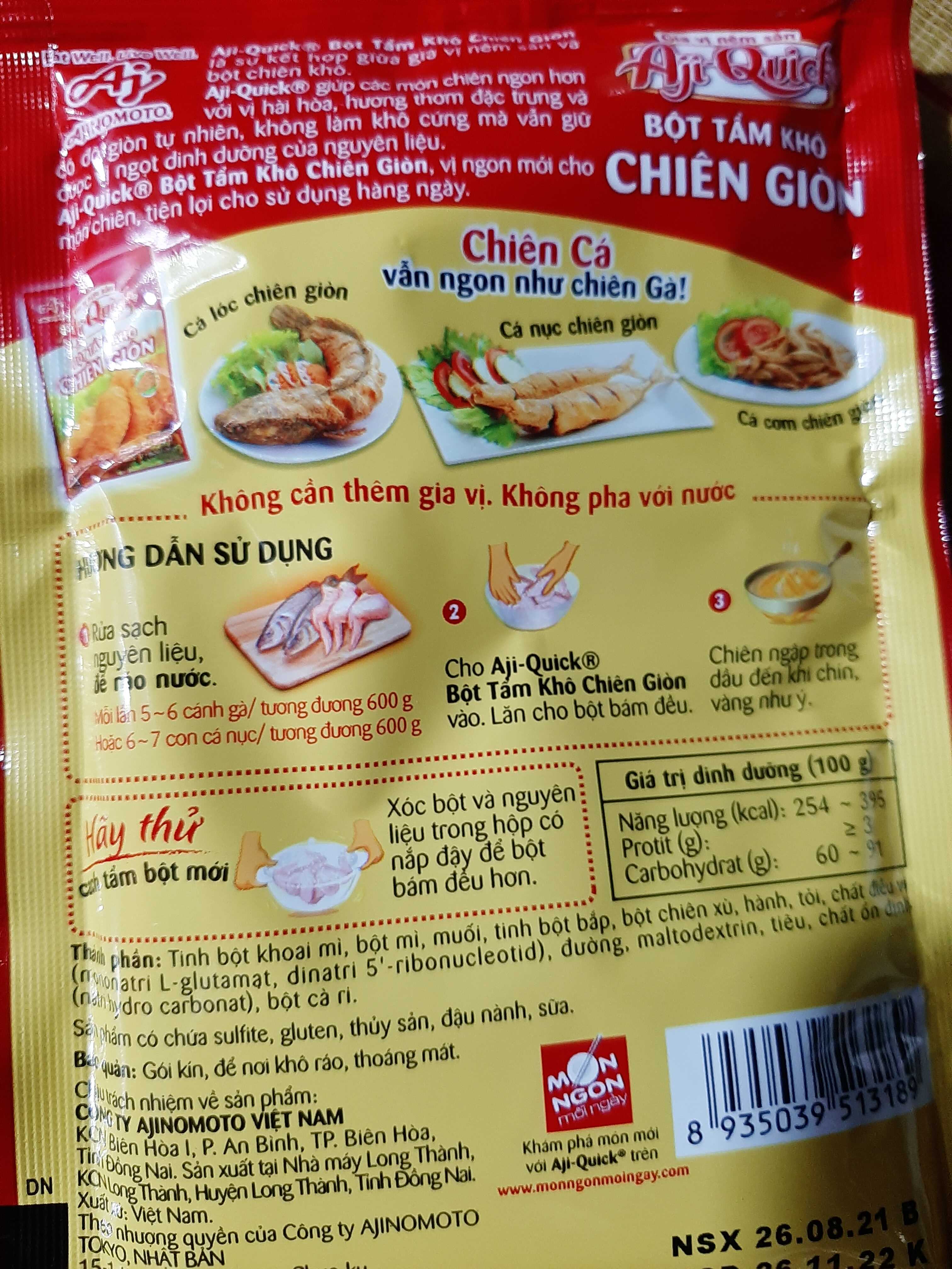 Bột Tẩm Khô Chiên Giòn Aji Quick 42g