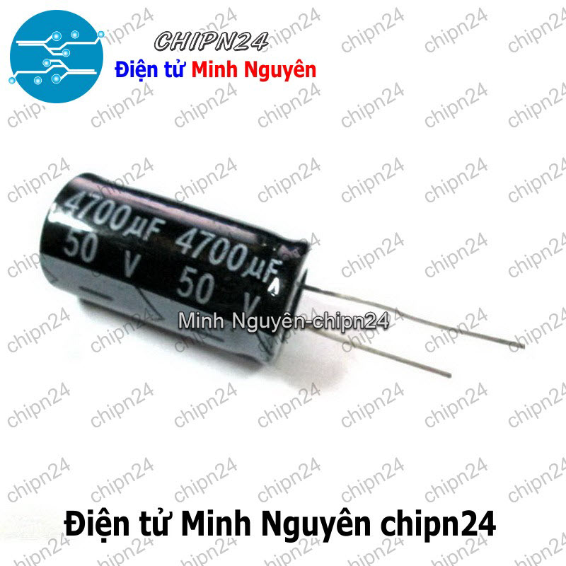 [2 con] (F261) Tụ hóa 4,700uF 50V Đen (18x35mm) (4700uF 50V) - HH000941