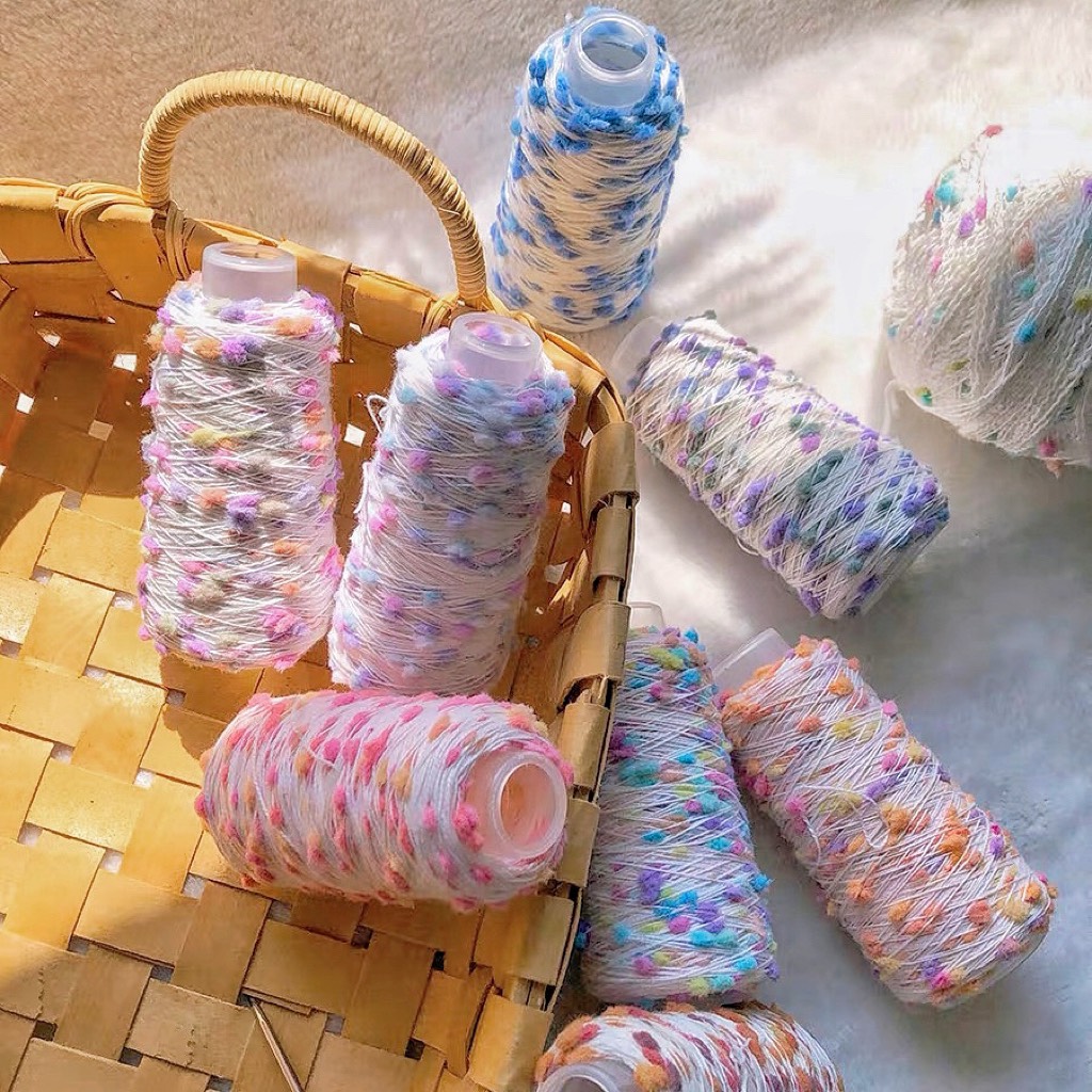 Sợi Pom Pom Mix Màu - Cuộn 100gr
