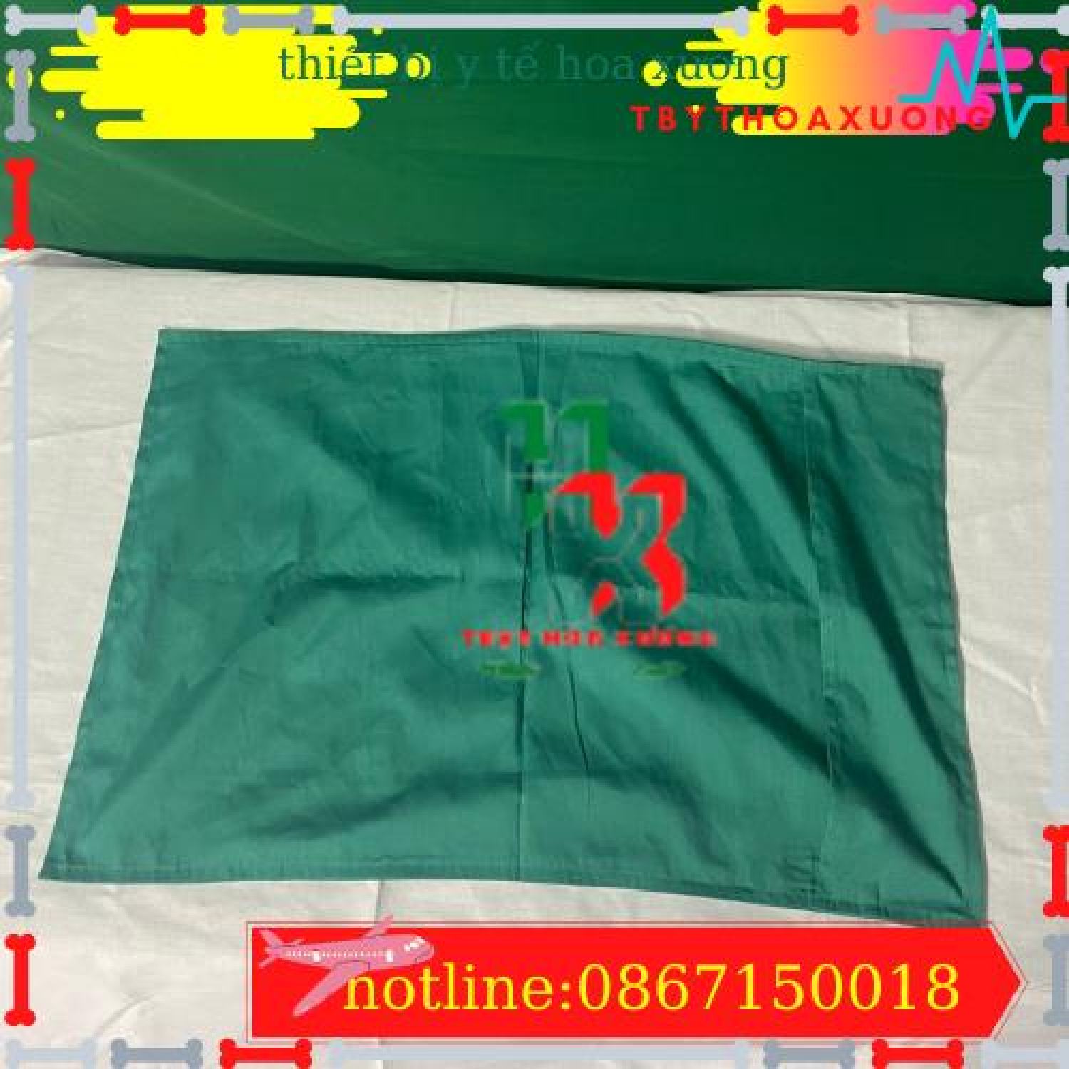 Vỏ Gối y tế màu trắn-,màu xanh