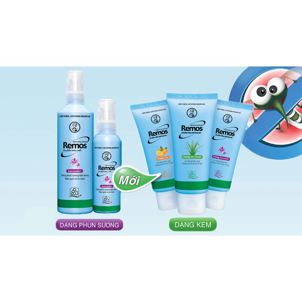 Xịt chống muỗi Remos Mentholatum 60ml/150ml