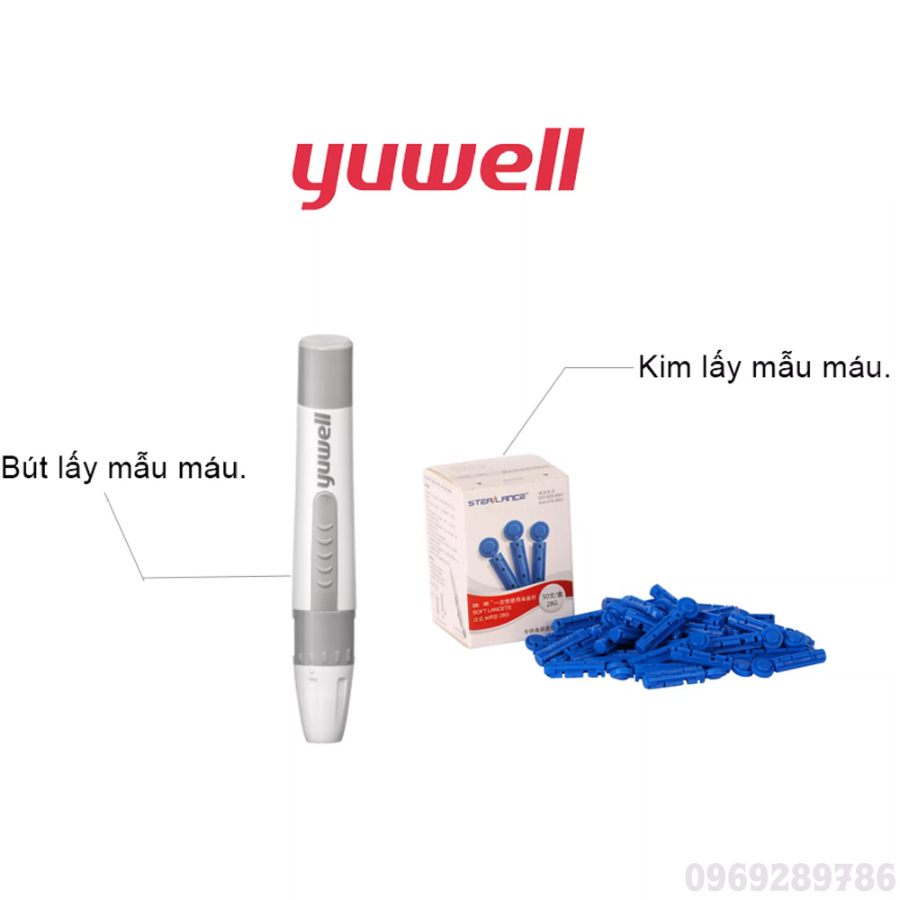 Máy Đo Đường Huyết Yuwell Accusure 710 (Model Mới) [Tặng 10 Kim+ 10 Que Thử]