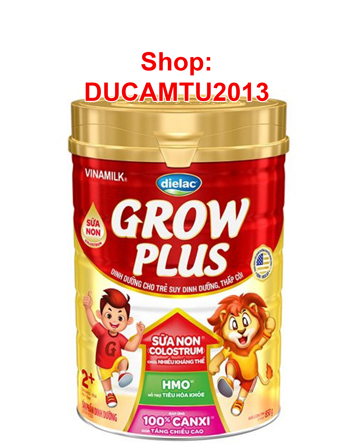 Sữa Bột Dielac Grow Plus Đỏ 2+ 850g HSD 2025