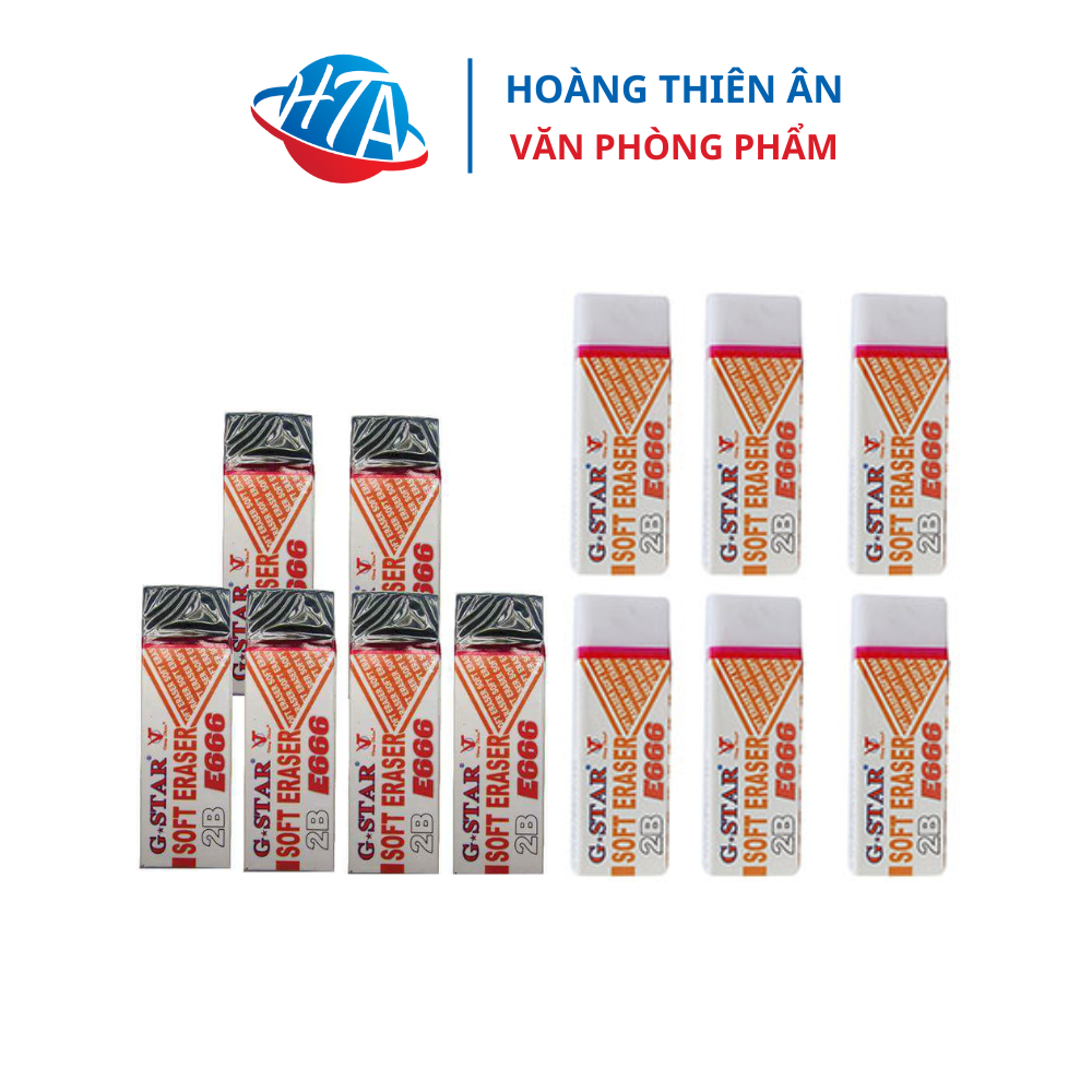Gôm E666 GS Đen, Trắng | Hoàng Thiên Ân