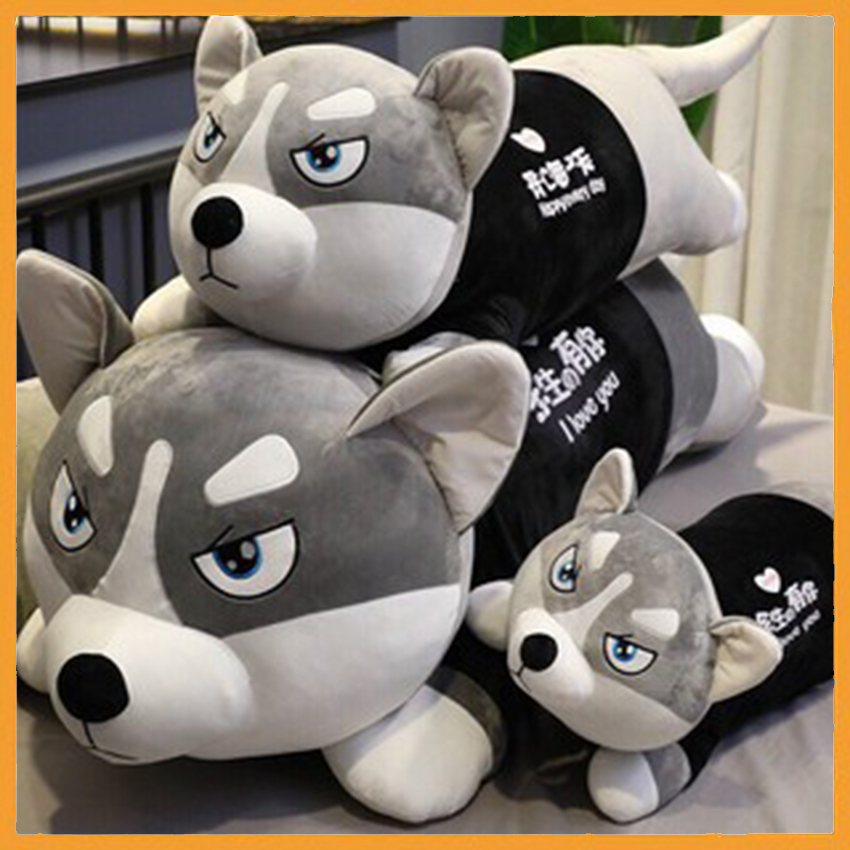 Gấu bông chó Husky mặt ngáo - Bozoshop