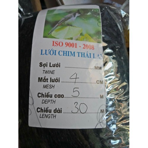 Lưới bắt chim tàng hình thái lan 10m 20m 30m 40m 50m bắt khuyên, sẻ, chào mào, cu, gáy. v.v.v