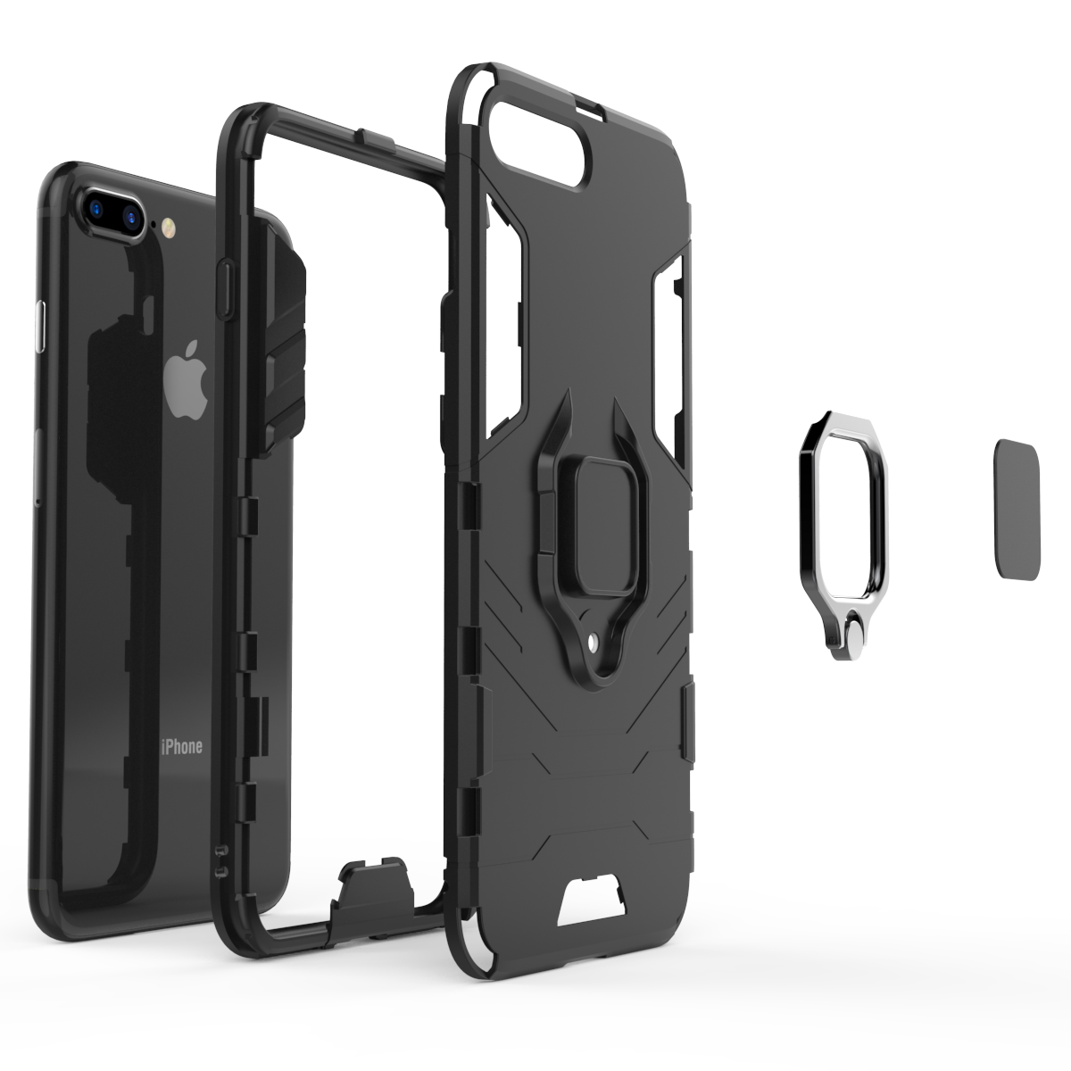 Ốp lưng Iphone 7 Plus / Iphone 8 Plus dùng chung chống sốc Iron Man Iring siêu bền