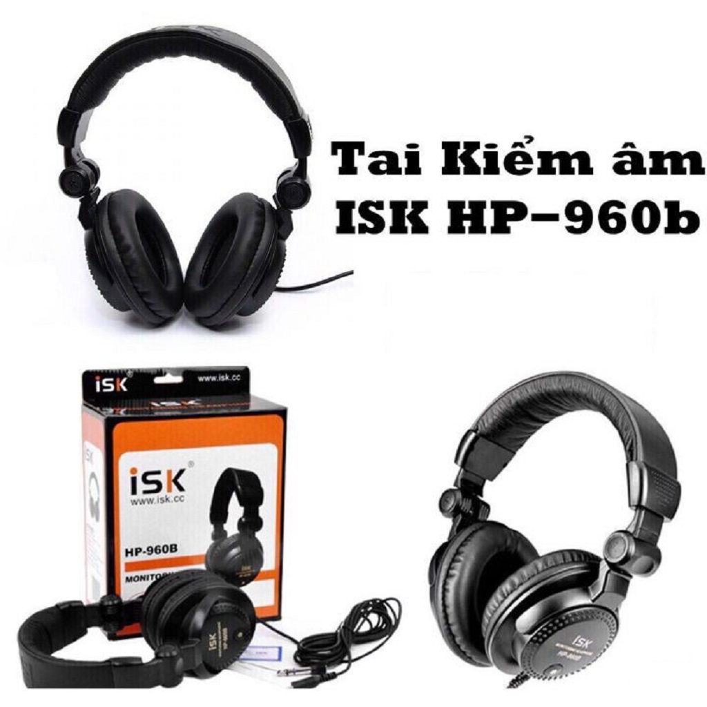 Tai Nghe Kiểm Âm Chụp Tai ISK HP-960B