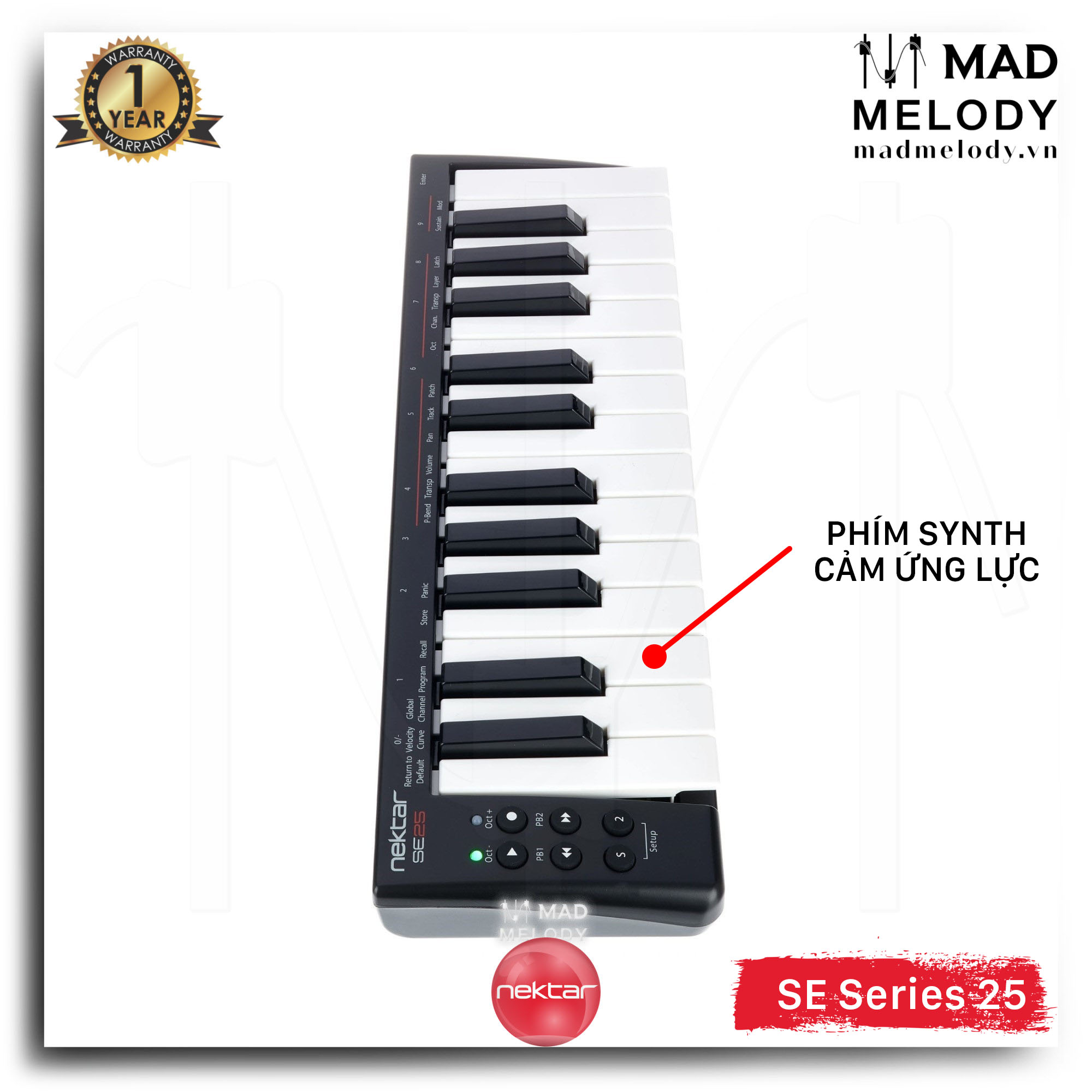 Nektar SE25 25-Key Mini USB MIDI Keyboard Controller (Đàn soạn nhạc mini 25 phím, Brand New)