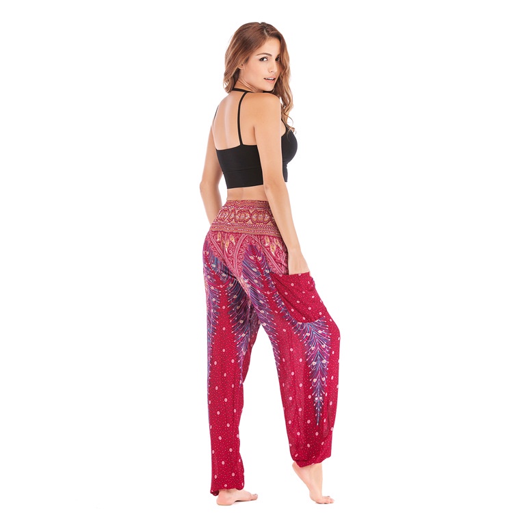 Quần boho/harem màu Đỏ đô H00112