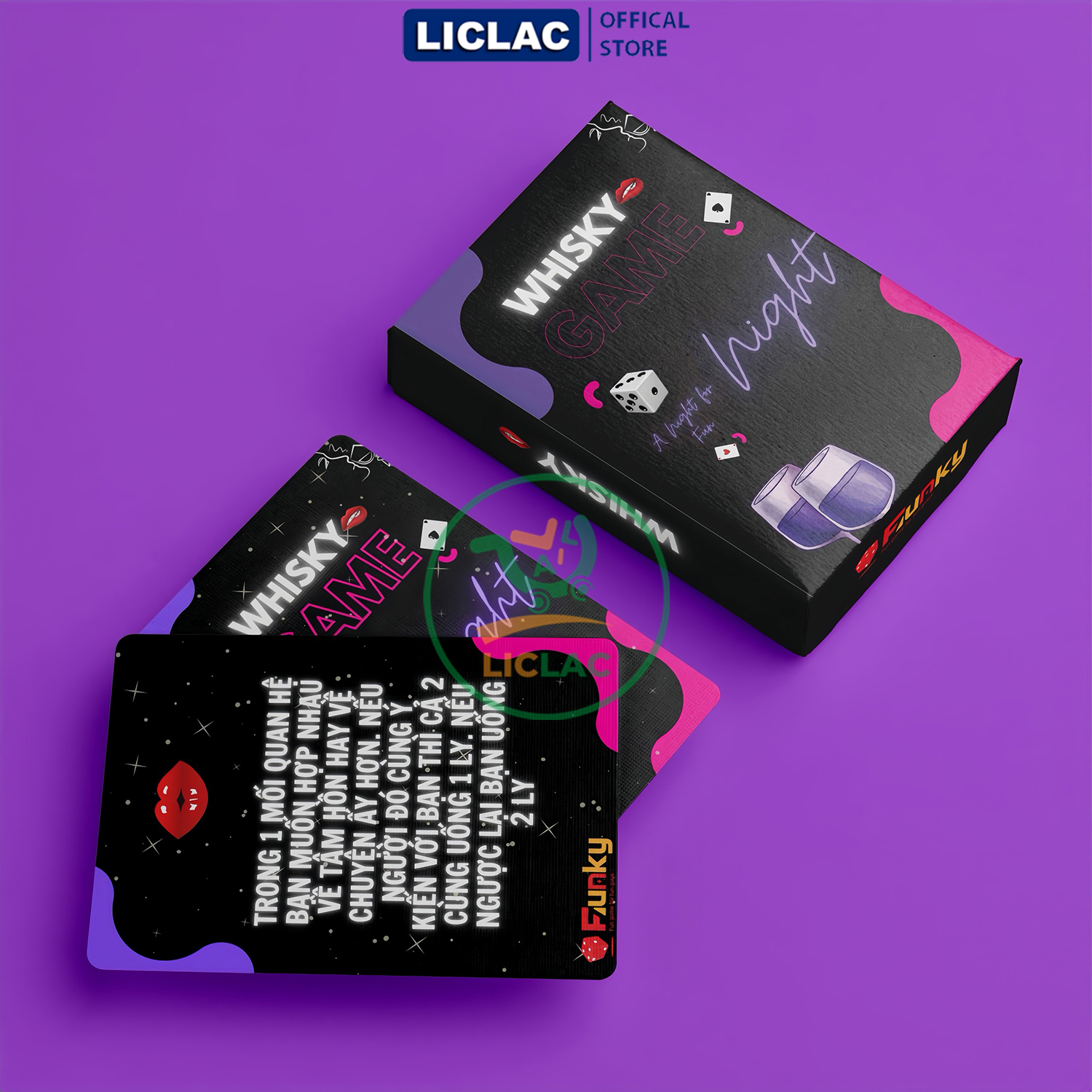 Bộ bài Whisky 58 Lá - Drinking Game For Couple, Bài Nhậu phiên bản dành cho Cặp Đôi có một đêm nồng cháy