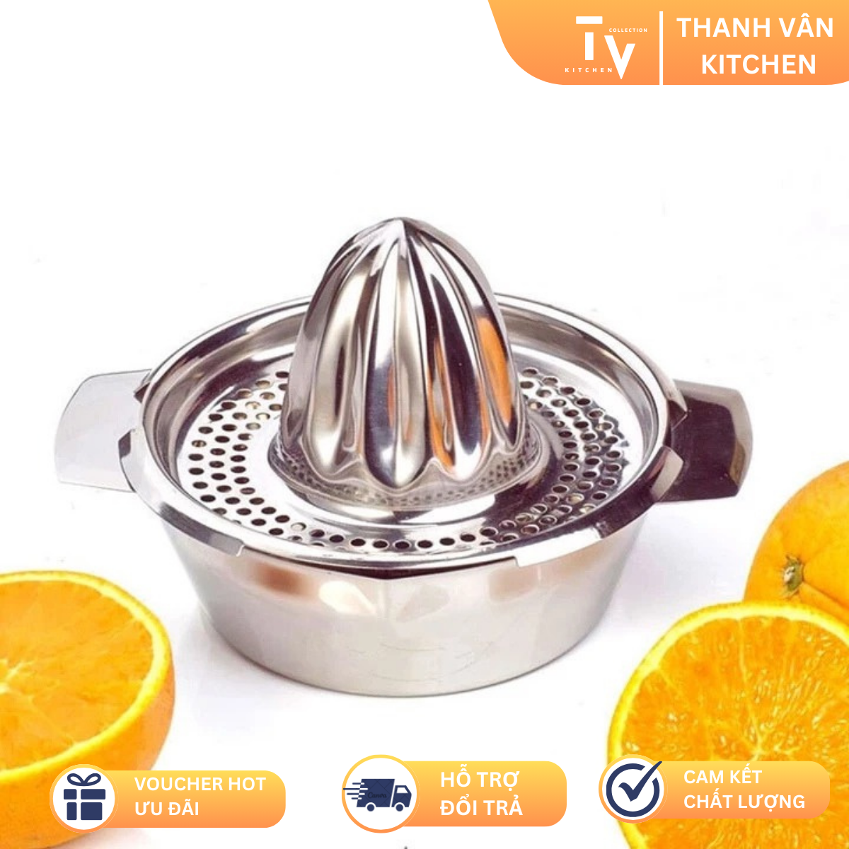 Premium stainless steel citrus juicer