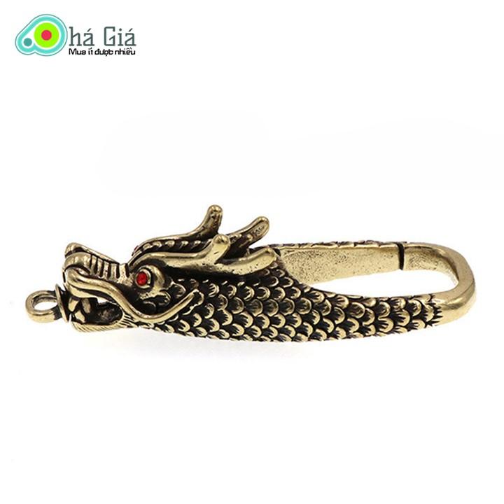 [HCM]Móc Khóa Đầu Rồng Bằng Đồng - PKA097
