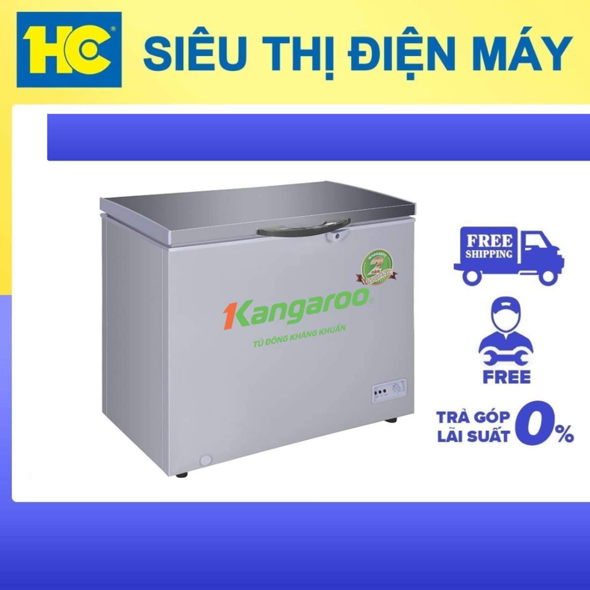 Bảng giá Tủ Đông kháng khuẩn 2 ngăn 2 cánh Kangaroo 418C2 135L Điện máy Pico