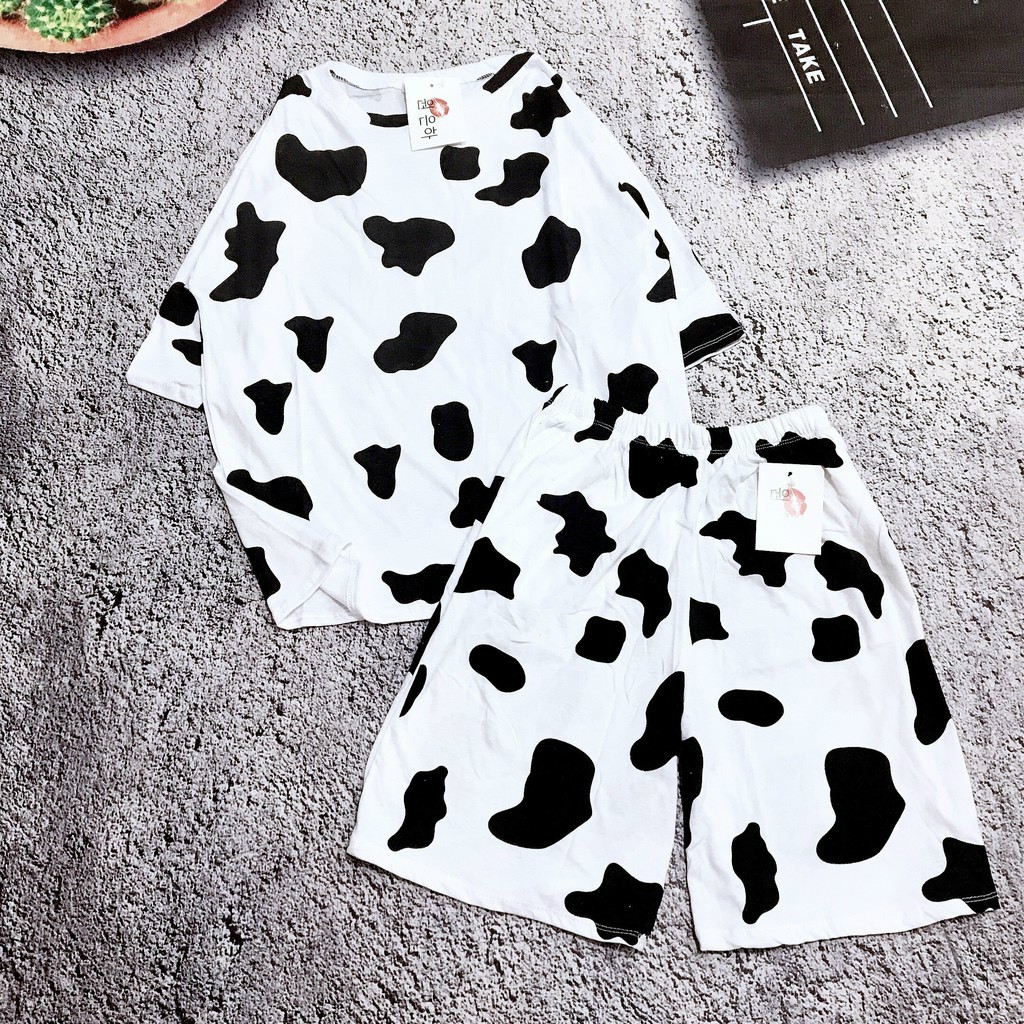 Sét bộ bò sữa quần short-DT#setbonu