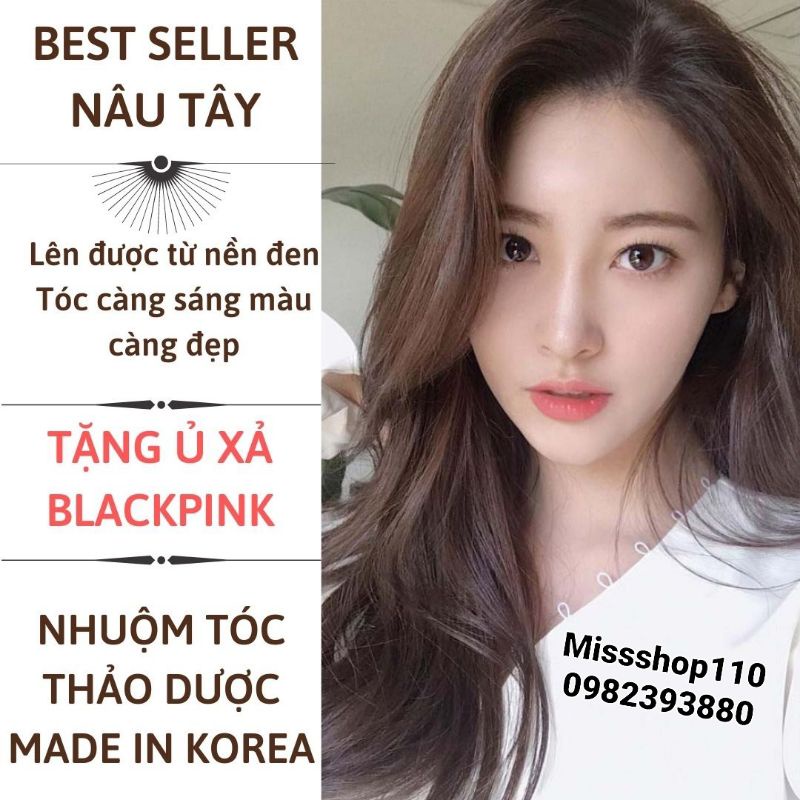 Thuốc nhuộm tóc nâu tây thảo dược hàn quốc